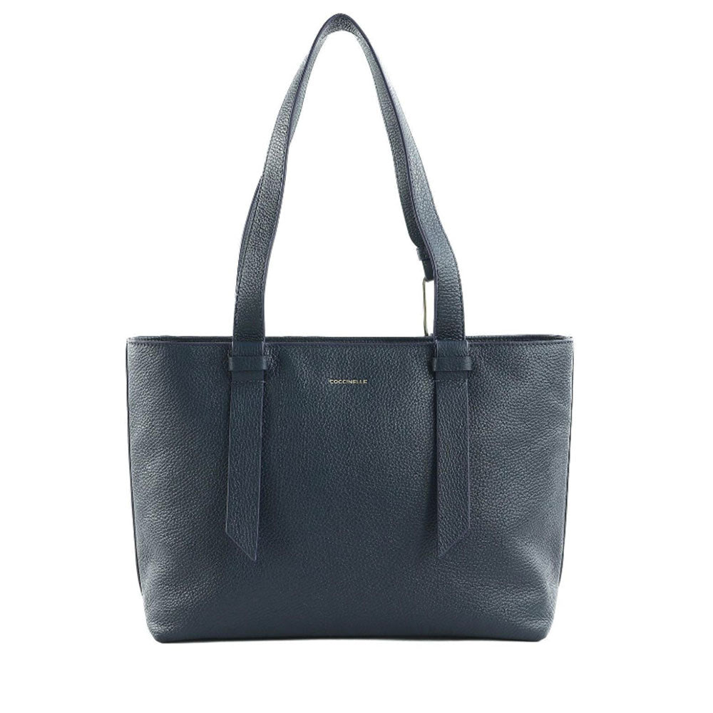 Borsa Shopping COCCINELLE in Pelle Linea Malory colore Midnight Blue Misura Medium