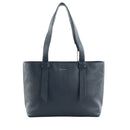 Women's Leather Tote Bag COCCINELLE Malory in Midnight Blue, Medium Size