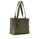 Laurel Green Leather Tote Bag COCCINELLE Malory Medium