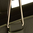Laurel Green Leather Tote Bag COCCINELLE Malory Medium