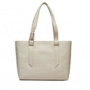 Lambskin White Leather Tote Bag COCCINELLE Malory Medium