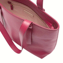 Women's Leather Tote Bag COCCINELLE Malory in Sangria, Medium Size