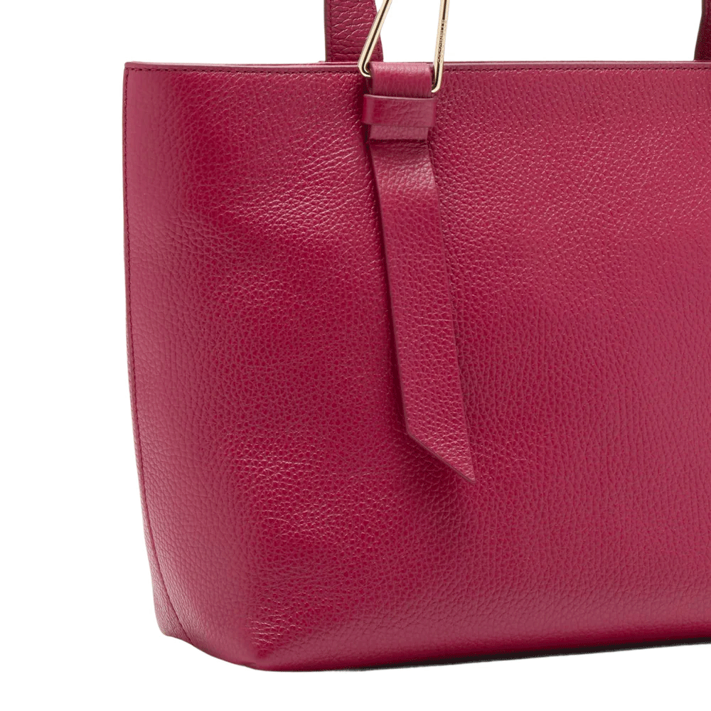Women's Leather Tote Bag COCCINELLE Malory in Sangria, Medium Size