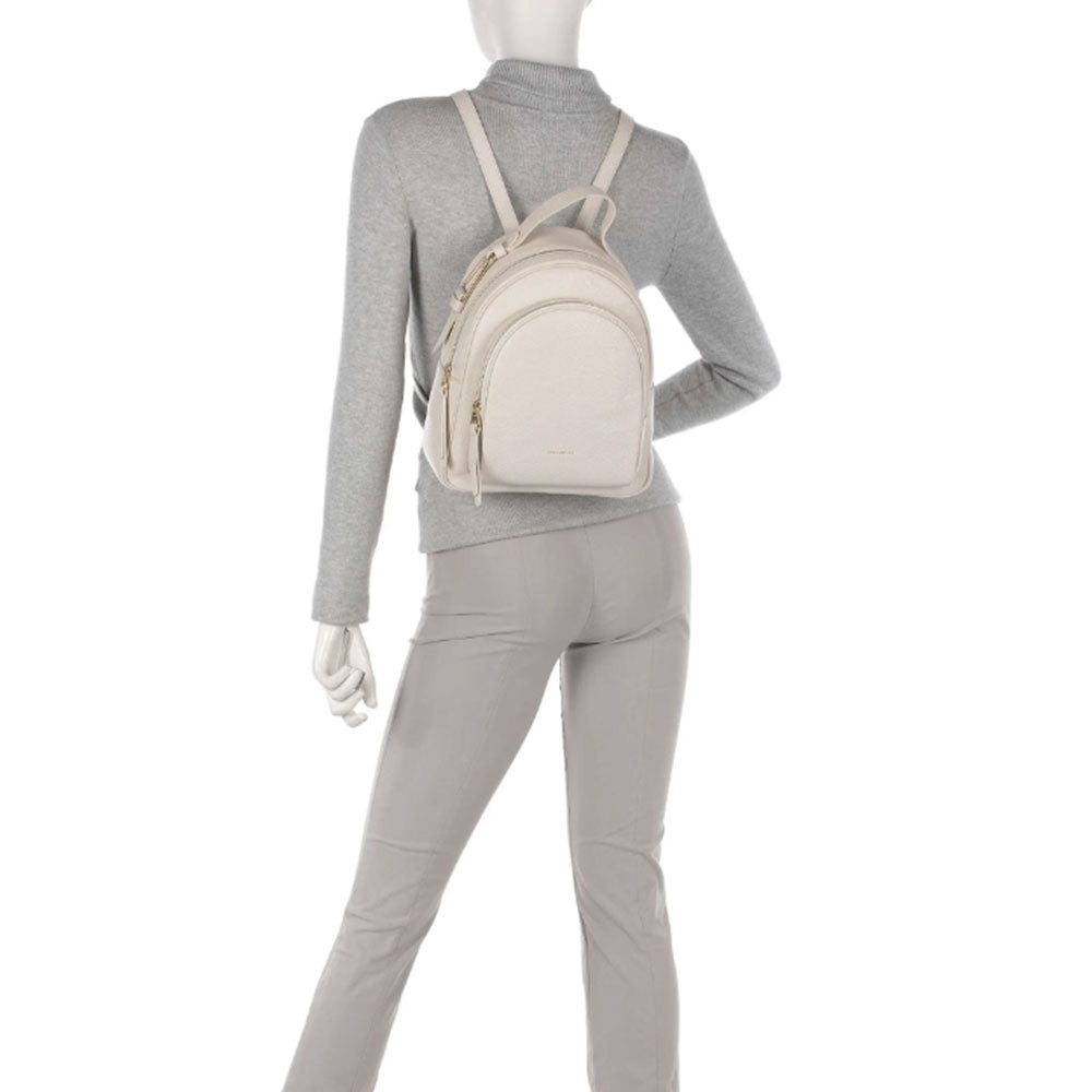 Zaino Donna COCCINELLE in Pelle Linea Malory colore Lambskin White