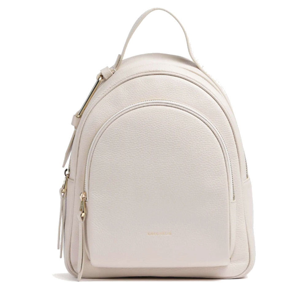 Zaino Donna COCCINELLE in Pelle Linea Malory colore Lambskin White