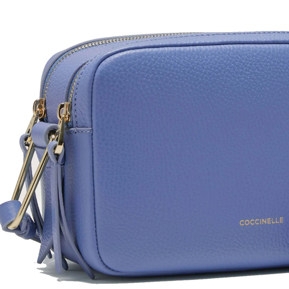 COCCINELLE Damen Umhängetasche aus Leder Malory Line Farbe Azul