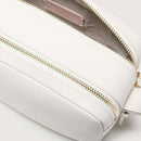 COCCINELLE Damen Umhängetasche aus Leder Malory Line Farbe Weiß