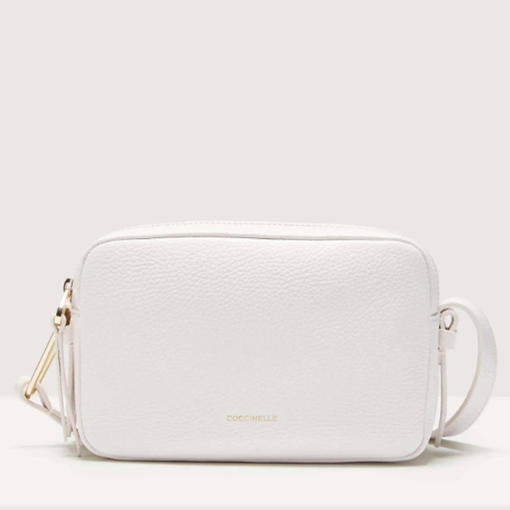 Borsa Donna a Tracolla COCCINELLE in Pelle Linea Malory colore Blanco