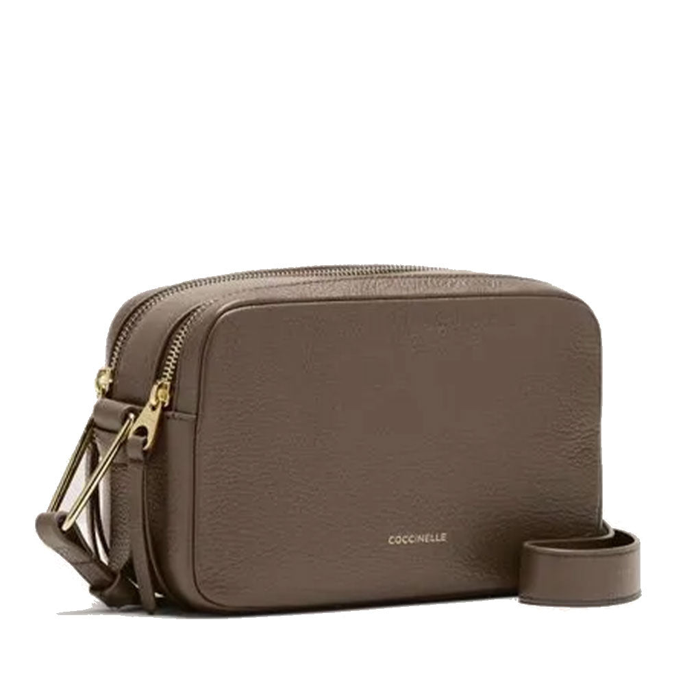 Borsa Donna a Tracolla COCCINELLE in Pelle Linea Malory colore Warm Taupe