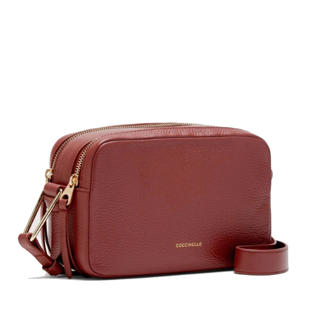 Women's Leather Crossbody Bag COCCINELLE Malory in Brandy