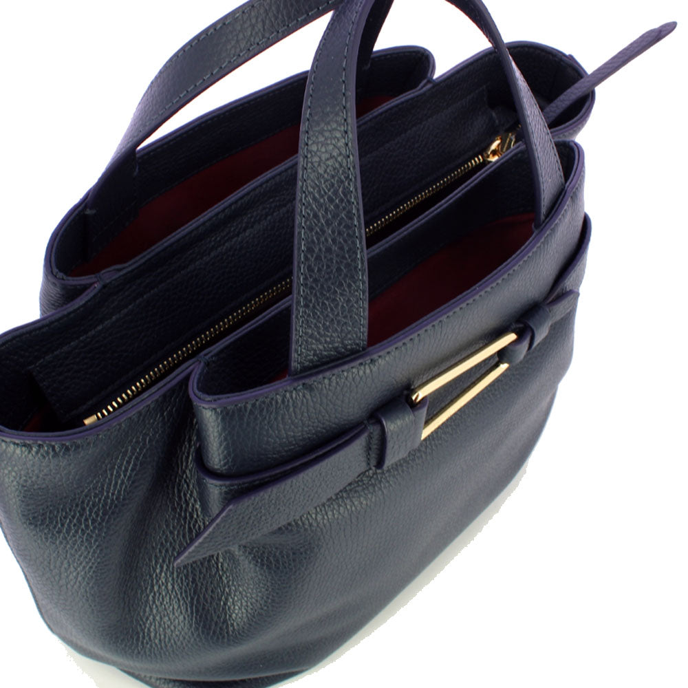 Borsa Donna a Mano COCCINELLE in Pelle Linea Malory colore Midnight Blue