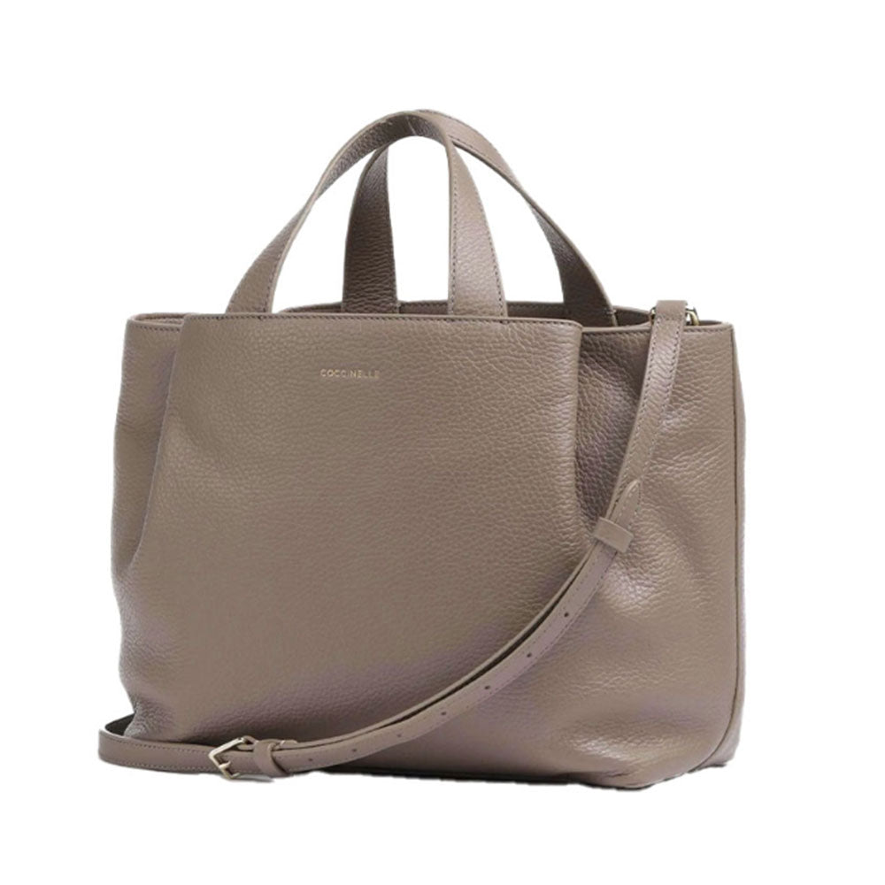 Borsa Donna a Mano COCCINELLE in Pelle Linea Malory colore Warm Taupe