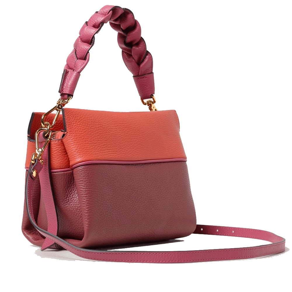 Borsa Donna a Mano COCCINELLE linea Boheme Small Colore Brandy - Grenadine Red - Rosewood