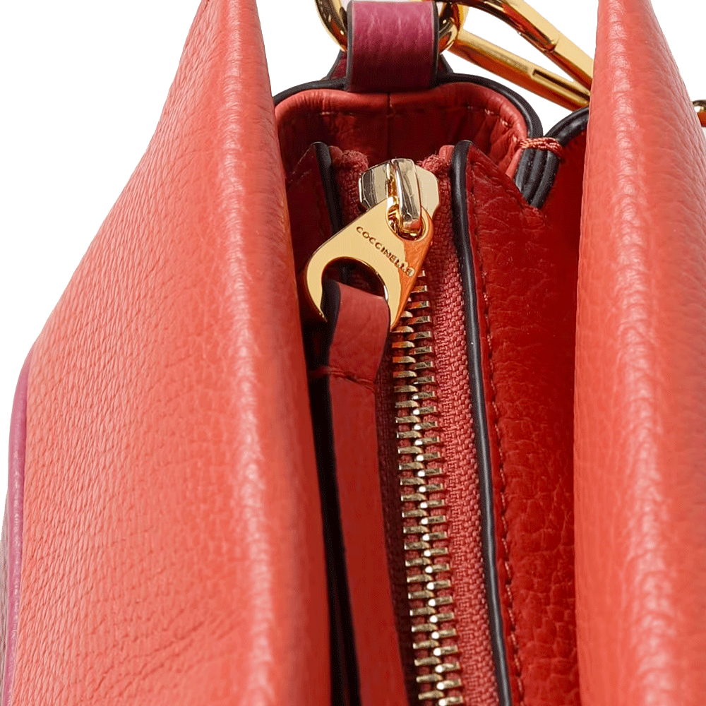 Borsa Donna a Mano COCCINELLE linea Boheme Small Colore Brandy - Grenadine Red - Rosewood