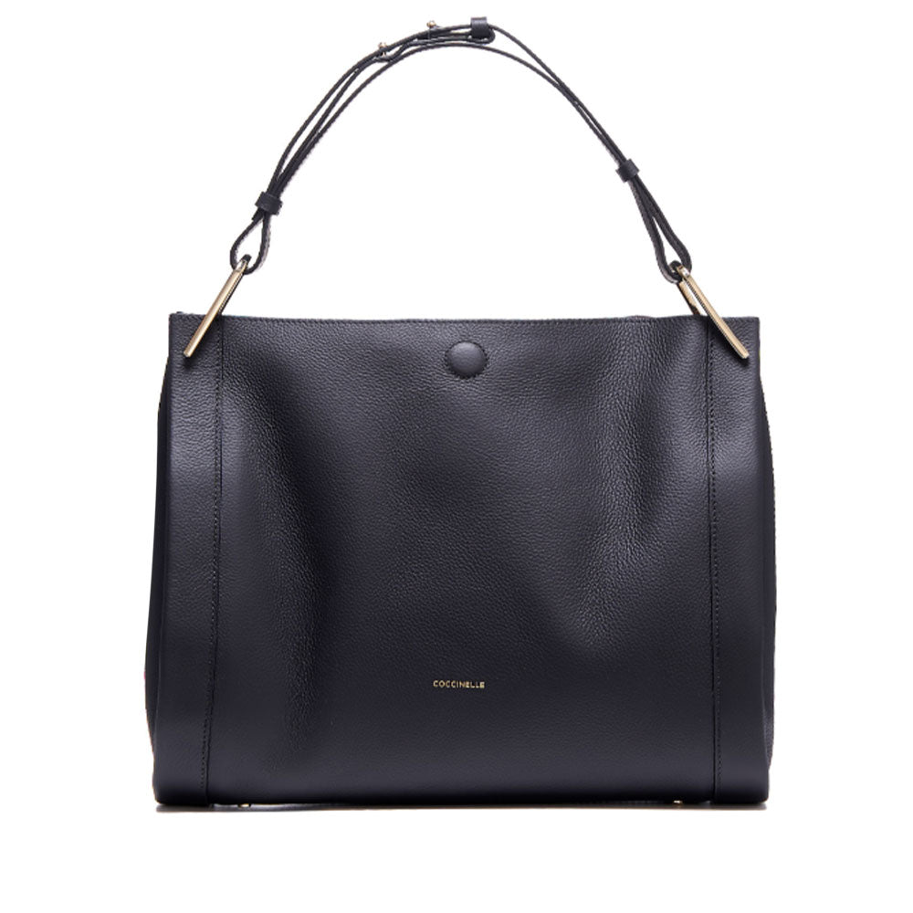 Borsa Donna a Spalla COCCINELLE in Pelle Linea Wallace colore Noir - Cuir