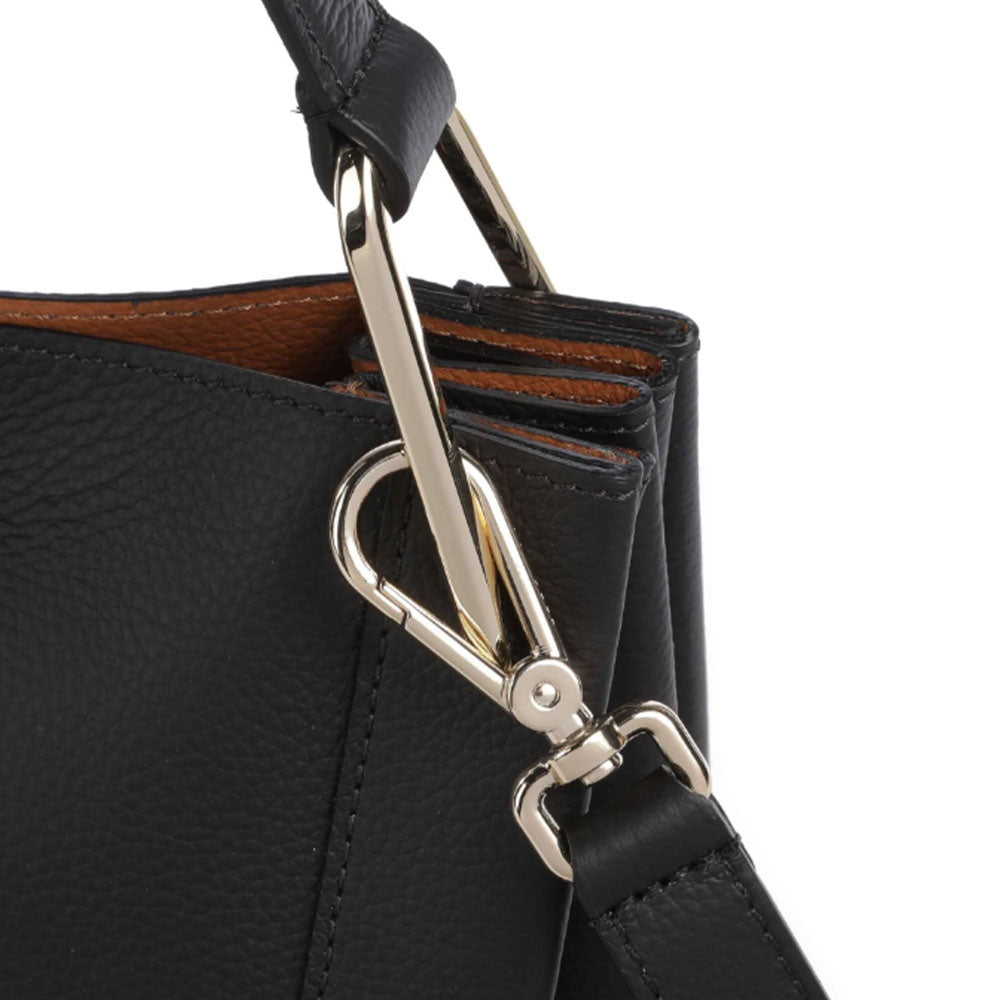 Borsa Donna a Mano COCCINELLE in Pelle Linea Wallace colore Noir - Cuir