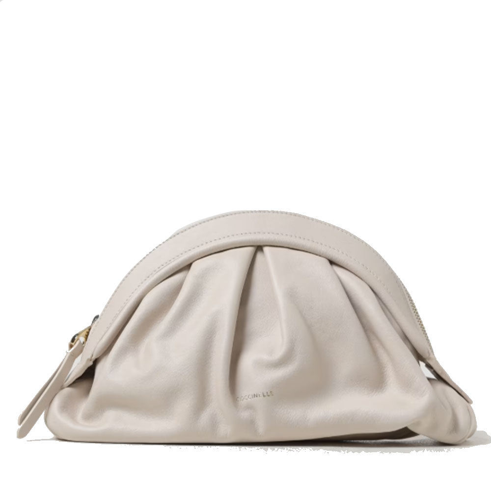 Clutch Donna a Mano COCCINELLE in Pelle Linea Cheek colore Lambskin White Misura Media