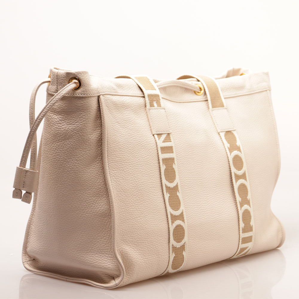 Borsa Donna a Spalla COCCINELLE in Pelle Linea 2Day Signature Large colore Lambskin White