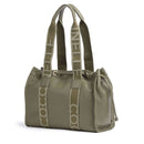 Borsa Donna a Spalla COCCINELLE in Pelle Linea 2Day Signature Medium colore Laurel Green