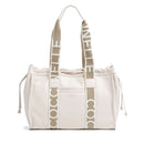 Borsa Donna a Spalla COCCINELLE in Pelle Linea 2Day Signature Medium colore Lambskin White