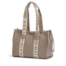 COCCINELLE Damen-Umhängetasche aus Leder, 2Day Signature Medium Line, Farbe Warm Taupe