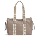 COCCINELLE Damen-Umhängetasche aus Leder, 2Day Signature Medium Line, Farbe Warm Taupe
