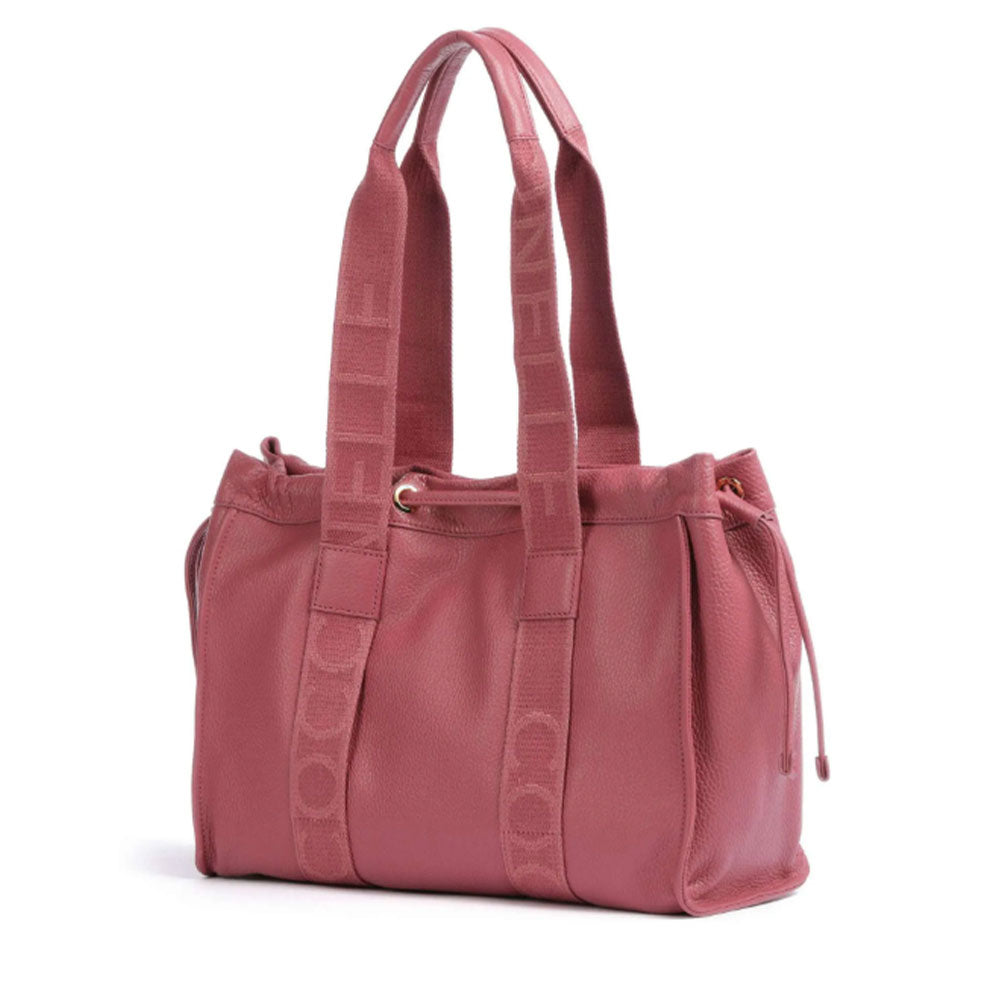 Borsa Donna a Spalla COCCINELLE in Pelle Linea 2Day Signature Medium colore Rosewood