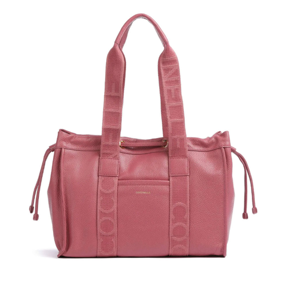 Borsa Donna a Spalla COCCINELLE in Pelle Linea 2Day Signature Medium colore Rosewood
