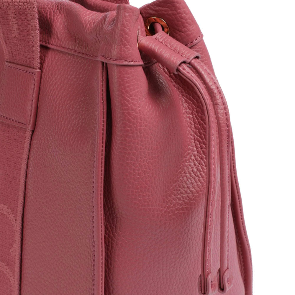 COCCINELLE Damen-Umhängetasche aus Leder, 2Day Signature Medium Line, Farbe Palisander