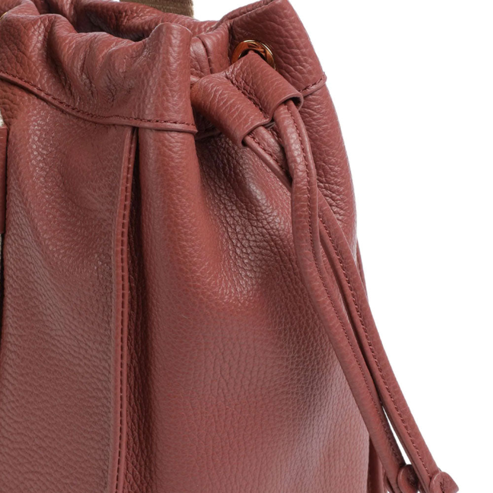 Borsa Donna a Spalla COCCINELLE in Pelle Linea 2Day Signature Medium colore Brandy