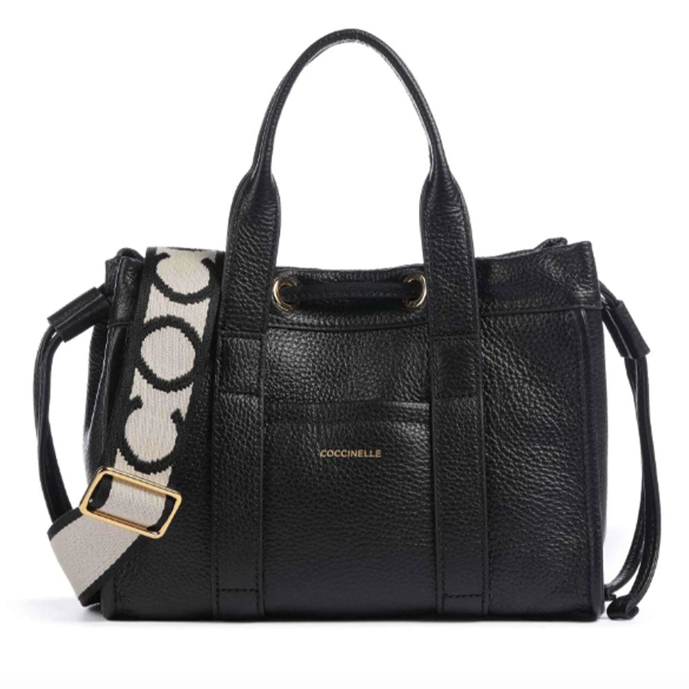 Borsa Donna a Mano COCCINELLE in Pelle Linea 2Day Signature colore Nero