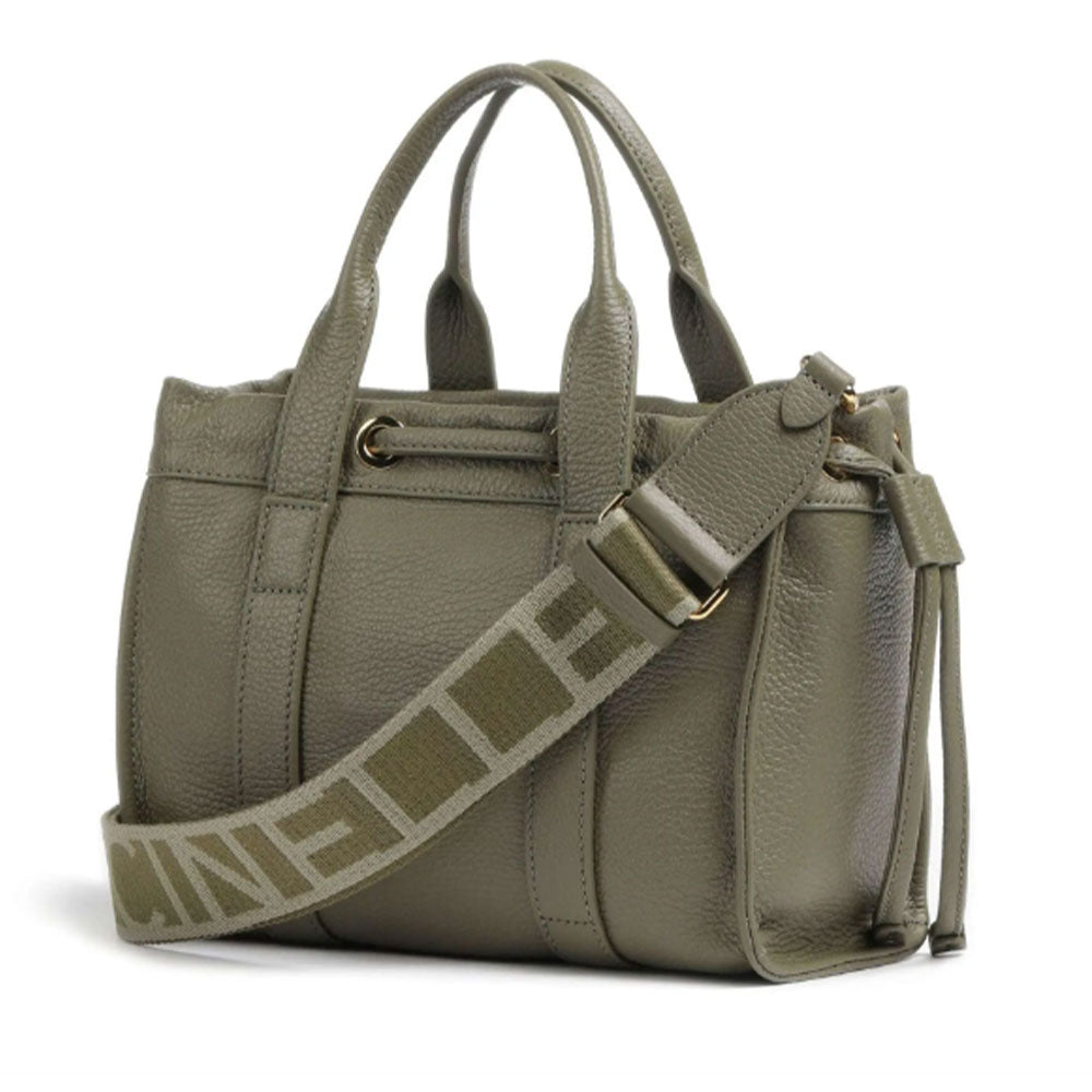 Borsa Donna a Mano COCCINELLE in Pelle Linea 2Day Signature colore Laurel Green
