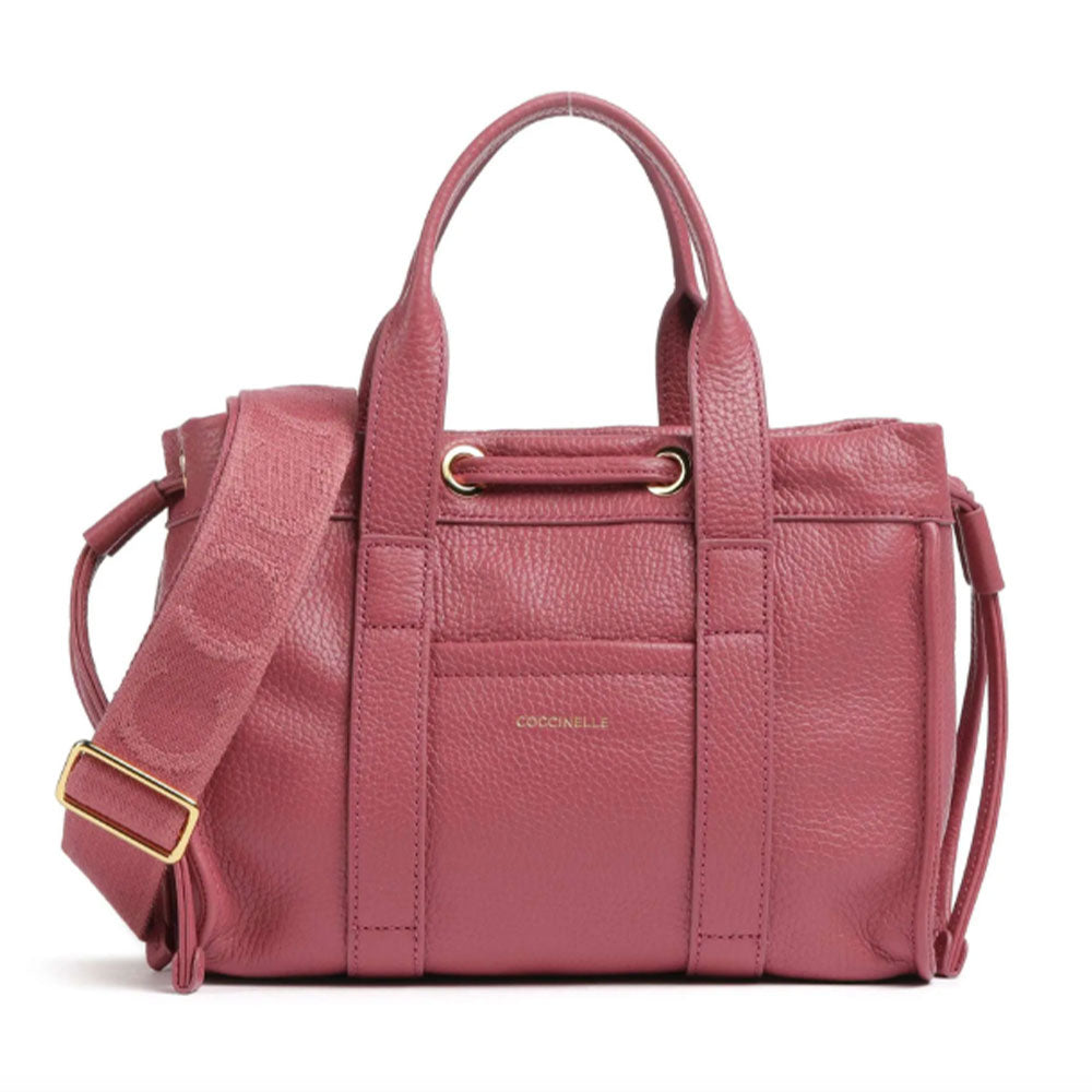 Borsa Donna a Mano COCCINELLE in Pelle Linea 2Day Signature colore Rosewood