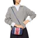 Borsa Donna a Tracolla COCCINELLE in Pelle Royal Blue - Rosewood - Lambskin White linea Beat Multicolor Miisura Small