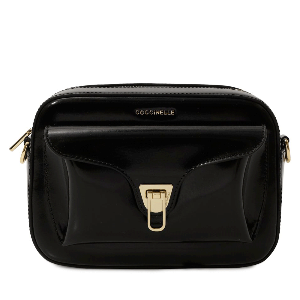 Borsa Donna a Tracolla COCCINELLE in Pelle Liscia Nera linea Beat Soft Misura Small