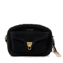 Borsa Donna a Tracolla COCCINELLE in Suede Colore Nero linea Beat Eco Shearling Misura Small