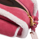 Borsa Donna a Tracolla COCCINELLE in Suede Natural - Rosewood linea Beat Eco Shearling Misura Small
