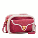 Borsa Donna a Tracolla COCCINELLE in Suede Natural - Rosewood linea Beat Eco Shearling Misura Small
