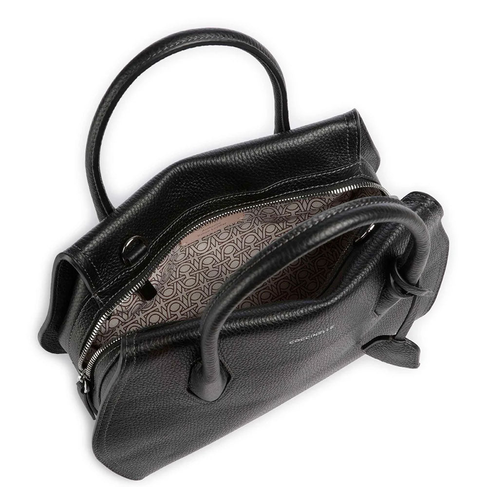 Damen-Handtasche COCCINELLE aus Leder Modell Lord in Schwarz Größe Medium