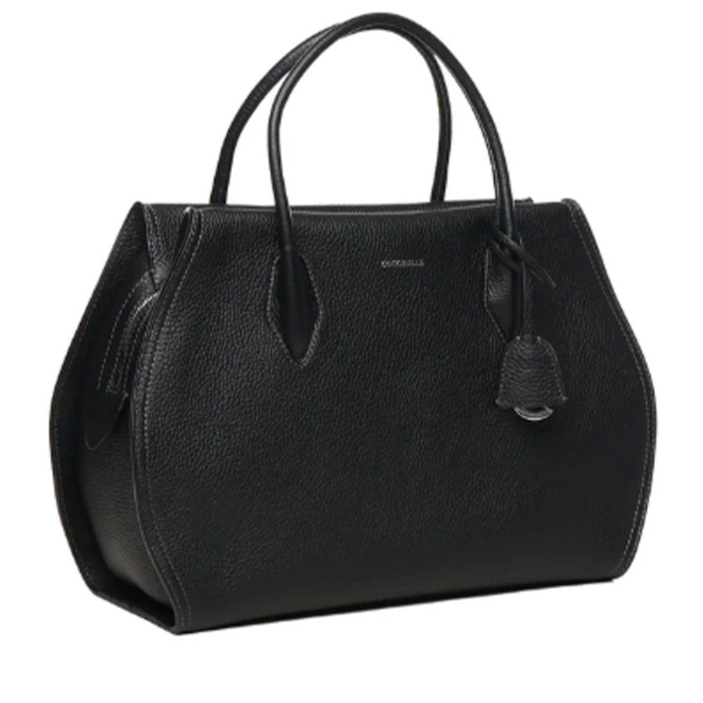 Damen-Henkeltasche COCCINELLE Modell Lord aus schwarzem Leder