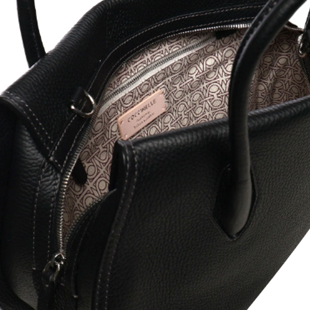 Damen-Henkeltasche COCCINELLE Modell Lord aus schwarzem Leder