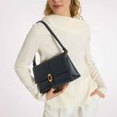 COCCINELLE Damen Umhängetasche aus Leder Dorian Line Farbe Azul