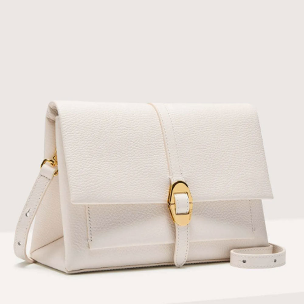 Borsa Donna a Tracolla COCCINELLE in Pelle Linea Dorian colore Blanco
