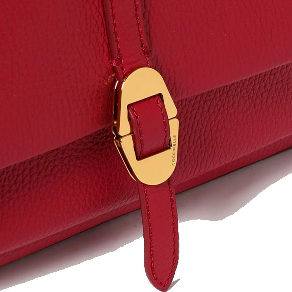Borsa Donna a Tracolla COCCINELLE in Pelle Linea Dorian colore Sangria