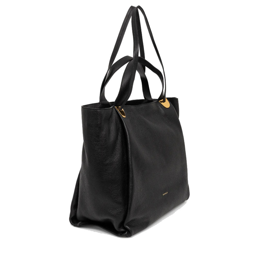 Borsa Donna Shopper a Spalla COCCINELLE in Pelle Linea Oliver colore Nero