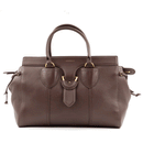 Women's Fondant Brown Leather Handbag COCCINELLE York L