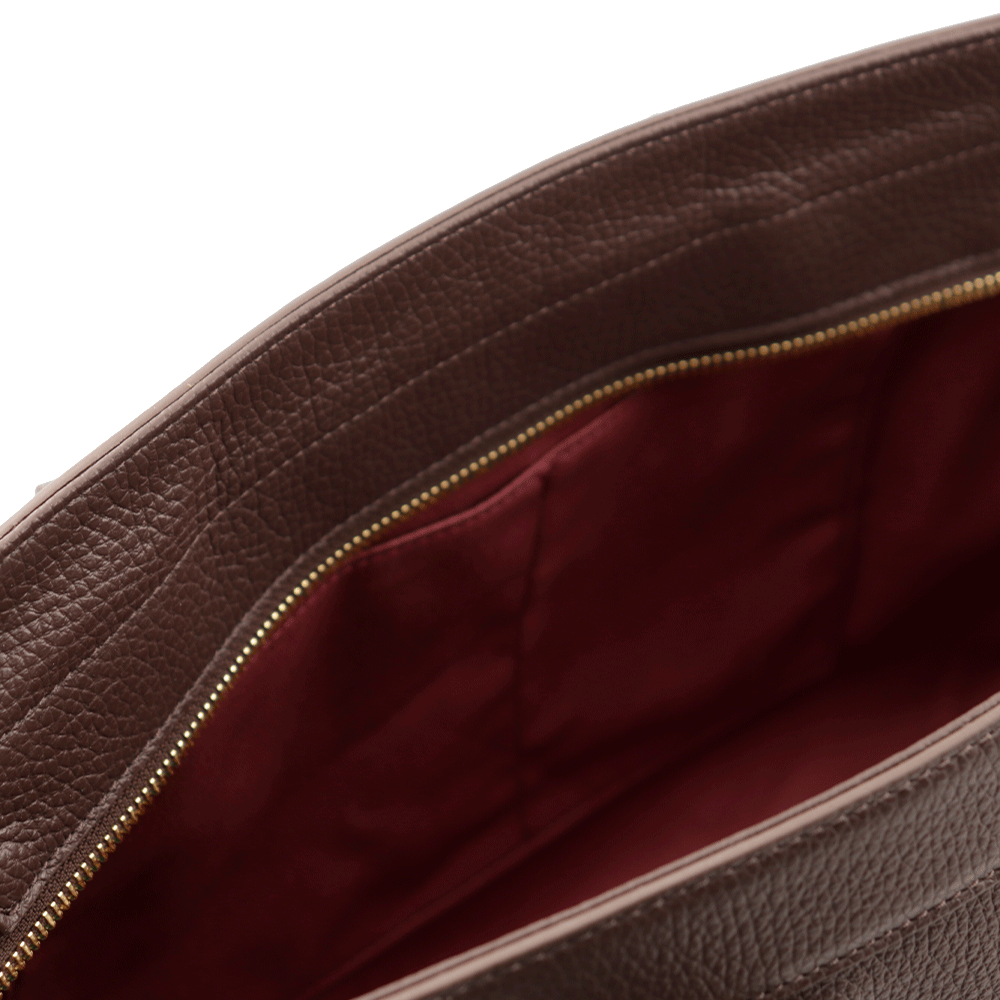 Women's Fondant Brown Leather Handbag COCCINELLE York L