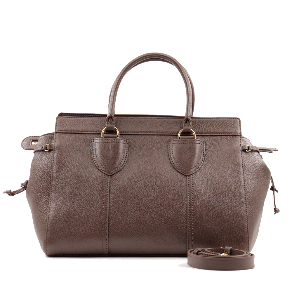 Women's Fondant Brown Leather Handbag COCCINELLE York L