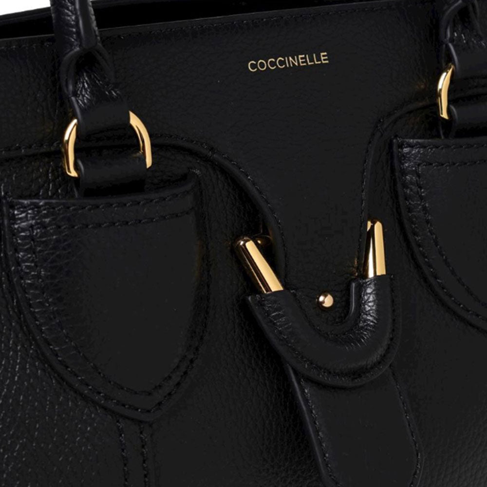 Borsa Donna a Mano COCCINELLE in Pelle Linea York M colore Nero