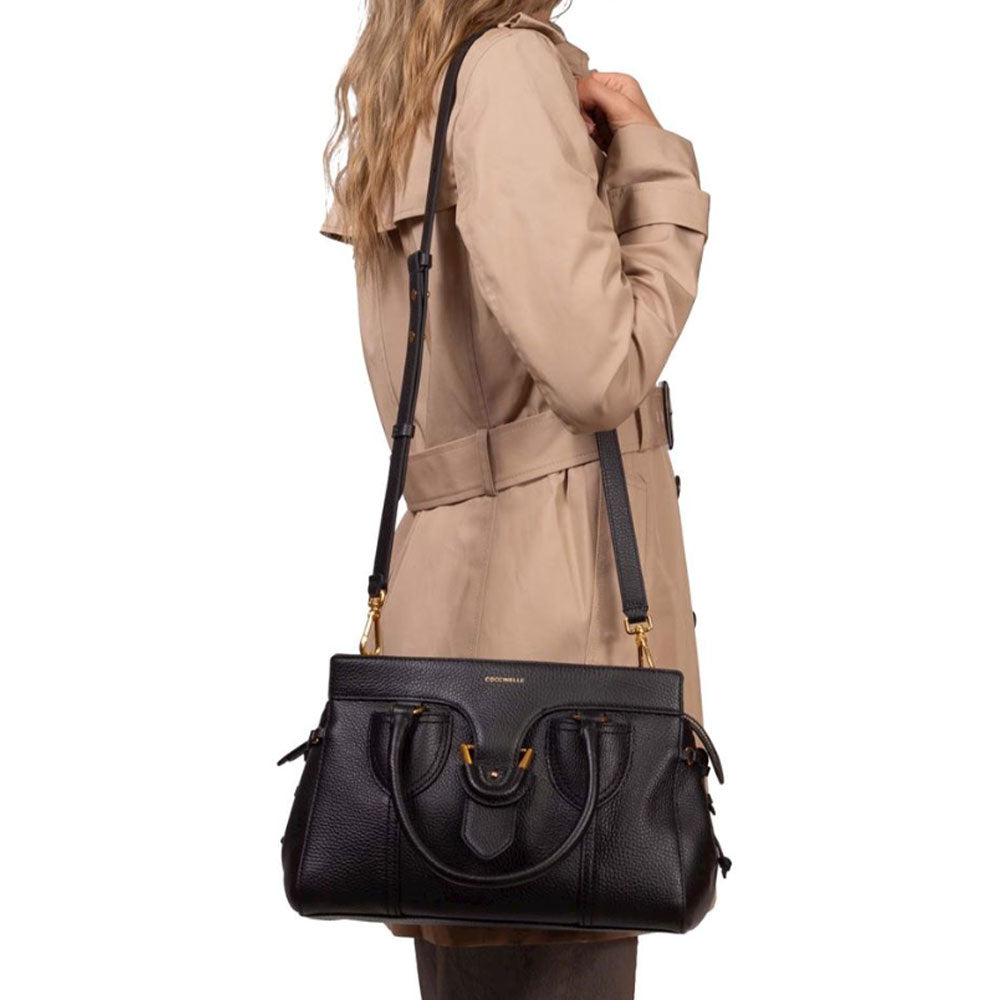 Borsa Donna a Mano COCCINELLE in Pelle Linea York M colore Rosette
